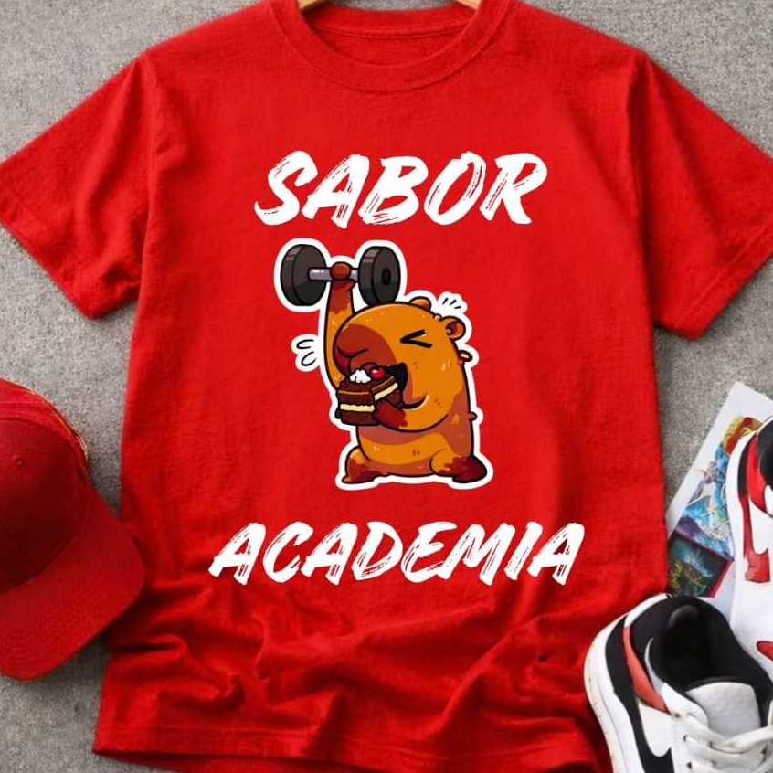 Camisa Camiseta Capivara Sabor Academia Toguro Meme Algodão Premium 30.1 Mansão Maromba em Oferta na Shopee