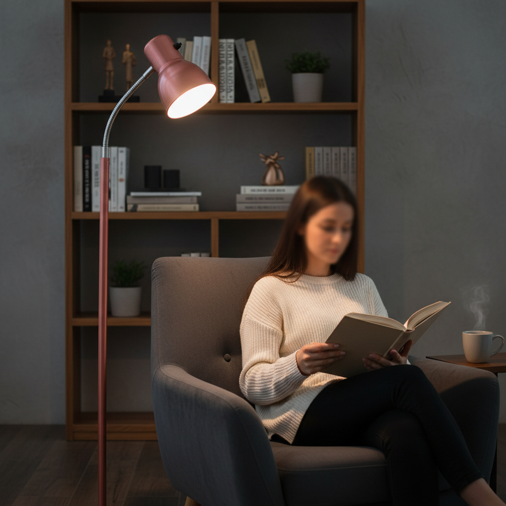 Luminaria abajur de chão Piso moderno Flexível alumínio bivolt decorativo de cas