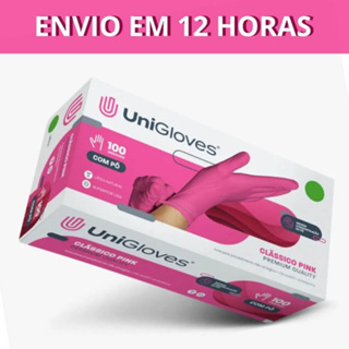 Luva Descartavel Rosa 100 Unidades Látex Com Pó Unigloves em Oferta na Shopee