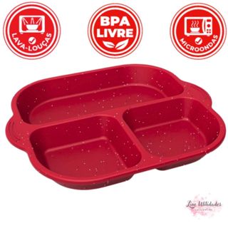 Pratinho Infantil com 3 Divisórias | BPA Free | Moderna e Versátil | Ideal Bebê e Criança | Colorido em Oferta na Shopee