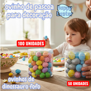 Ornamento Ovinhos Decoração Enfeite Páscoa Isopor 100 e 50 Unidades Dino Top em Oferta na Shopee