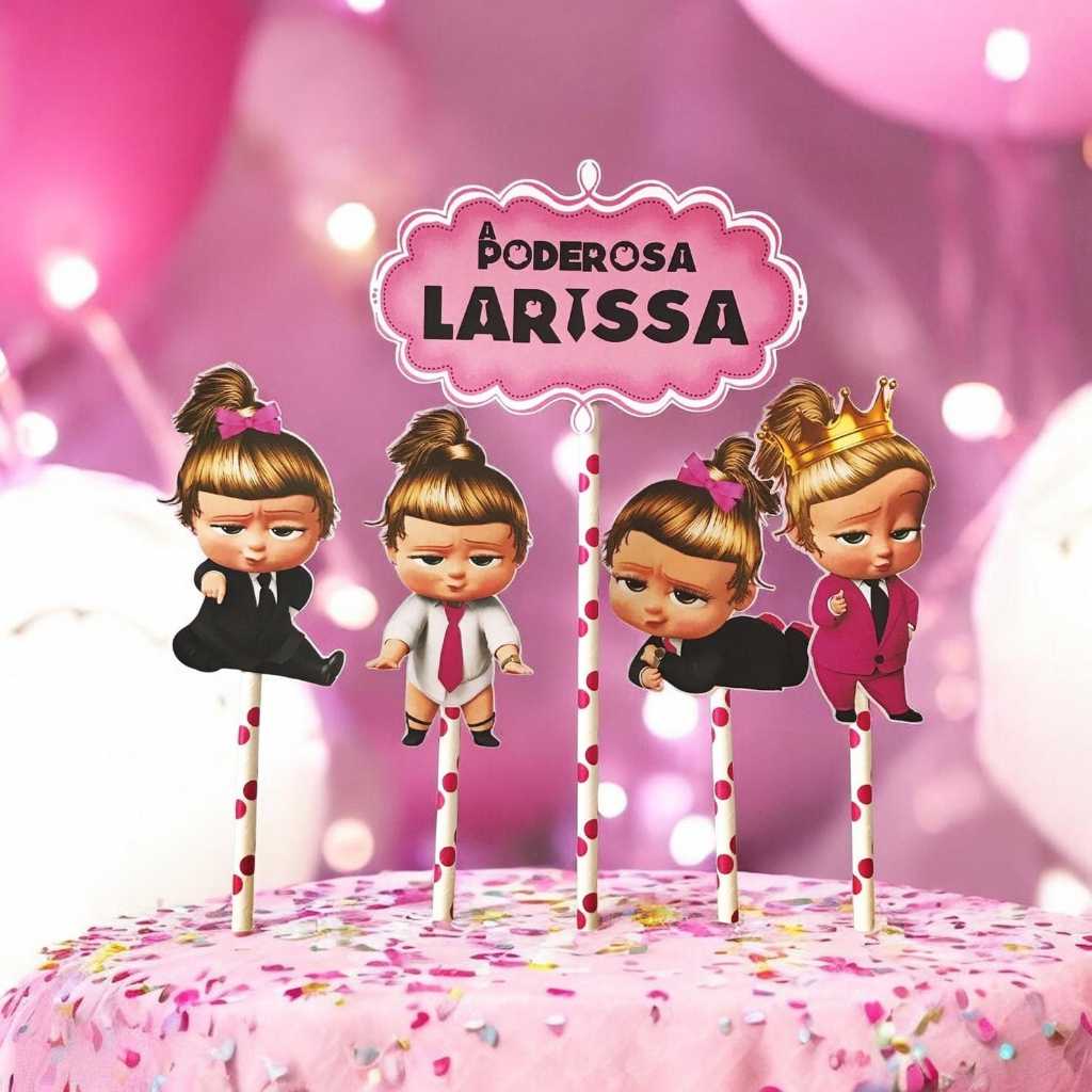 Kit Festa Personalizada Poderosa Chefinha Rosa e Preto com Nome – Luxo Infantil - lembrancinha - Aniversario