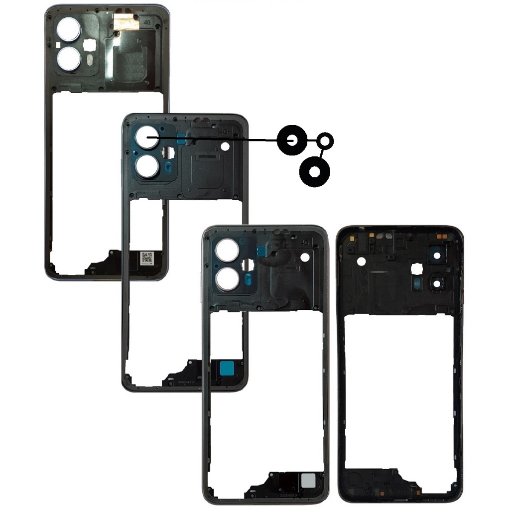 Carcaça Aro Lateral Botão Lente Compativel Moto G13 Xt2331