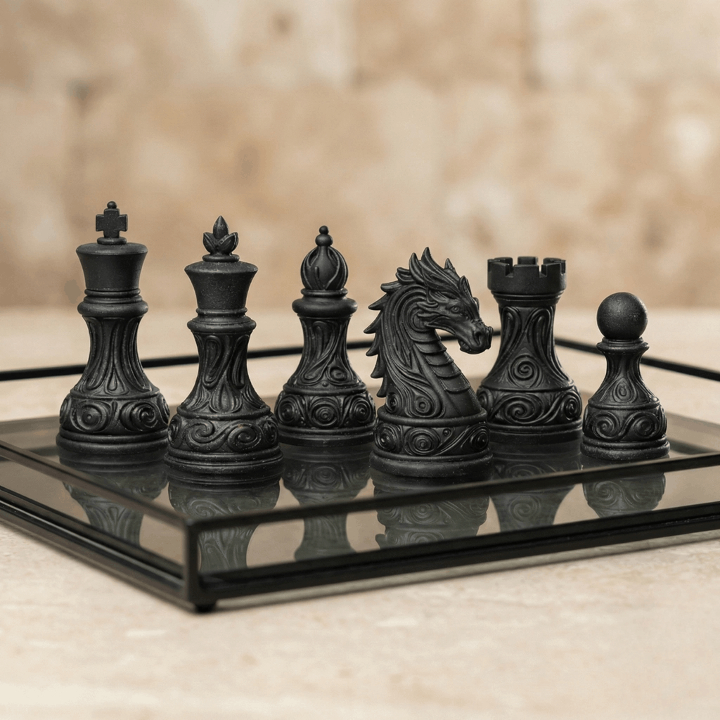 Conjunto Kit Decorativo Peças de Xadrez Nórdicas Medieval Míticas Premium Mesa Escritório Sala Prateleira Minimalista em Oferta na Shopee