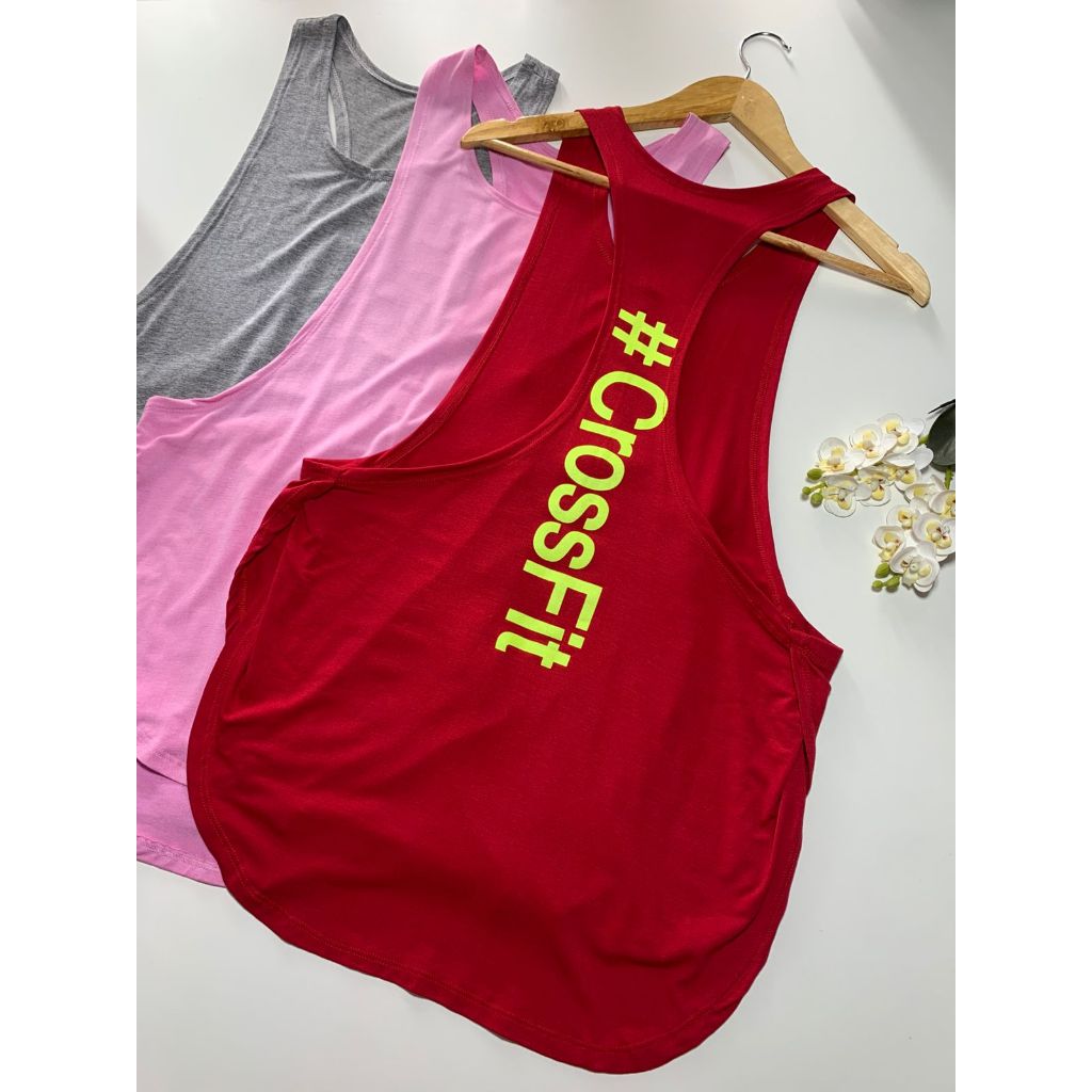 Regatão Feminino Fitness Cores Variadas | Regata Confortável para Academia, Caminhada, Treino e Dia a Dia | Look Estilos