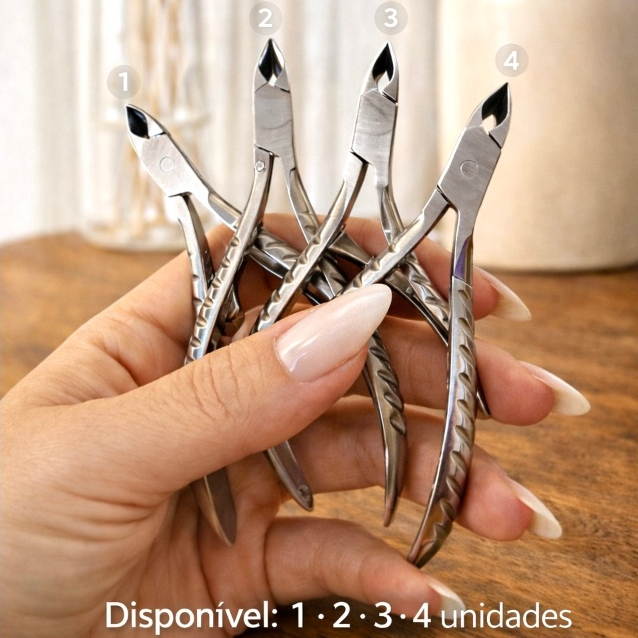 Kit 5/4/3/2 Alicates Unha Profissional AFIADO Cutícula Manicure Ferramenta Pedicure Esmaltacao em Oferta na Shopee