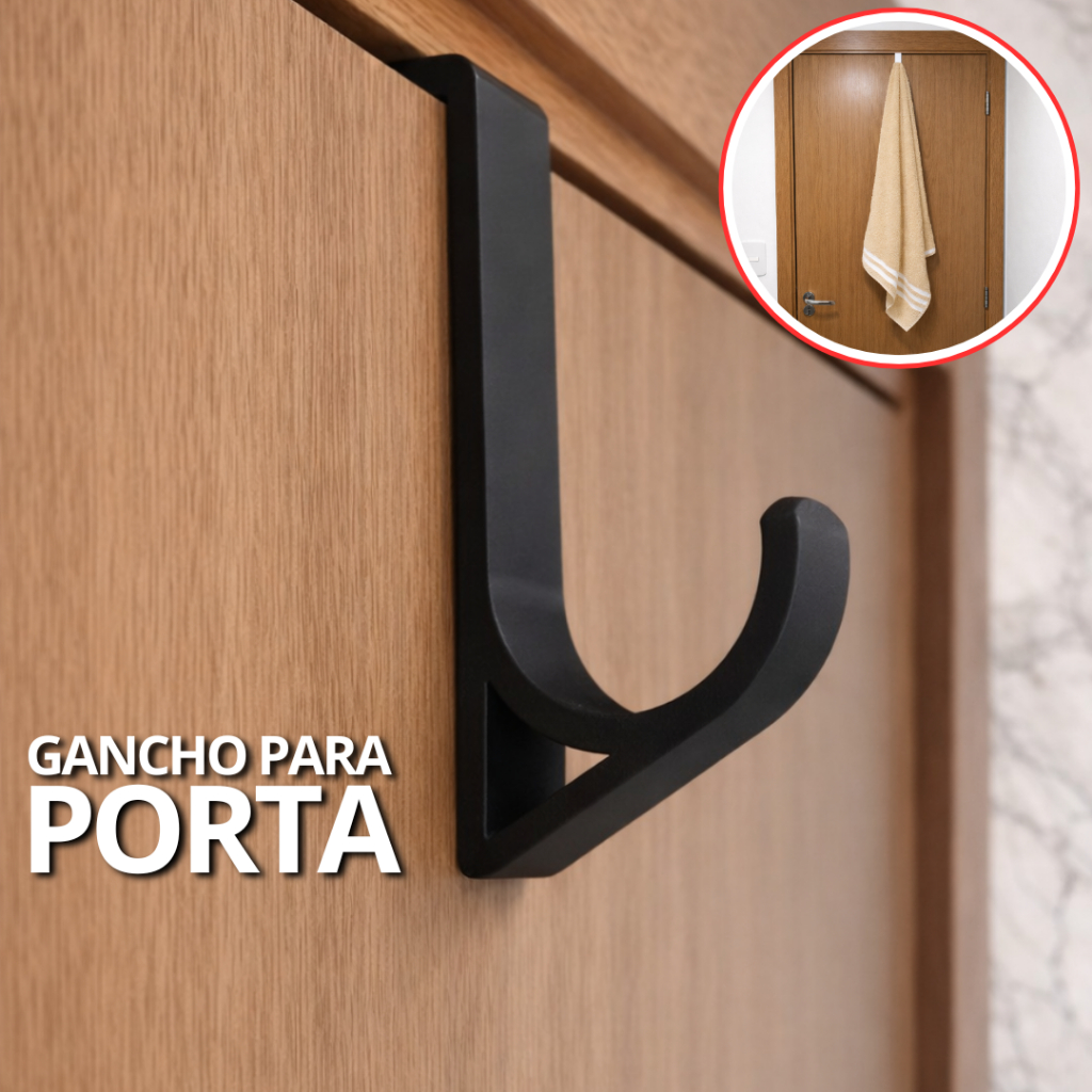 Gancho de Porta Multiuso sem Furação