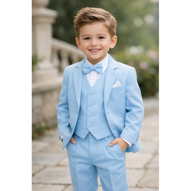 Terno Infantil Completo+Colete Azul bebê Qualidade Premium