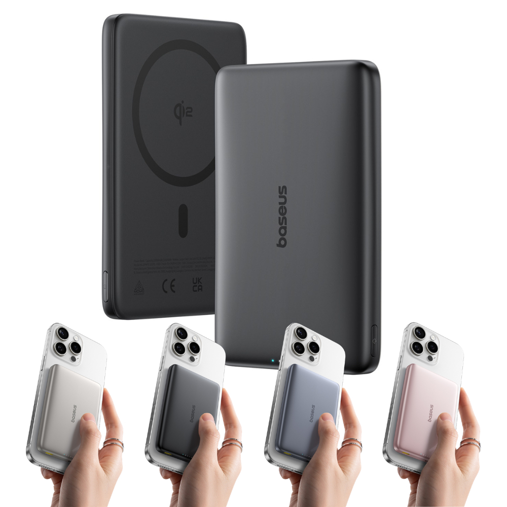Carregador Portátil Baseus PicoGo AM41 5000mAh / 10000mAh 20W Magnético MagSafe USB-C 60W PowerBank em Oferta na Shopee