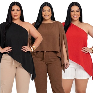 Blusa Bata Plus Size Multiformas 3 em 1 – Versátil, Moderna e Confortável | Look Casual à Social em Oferta na Shopee
