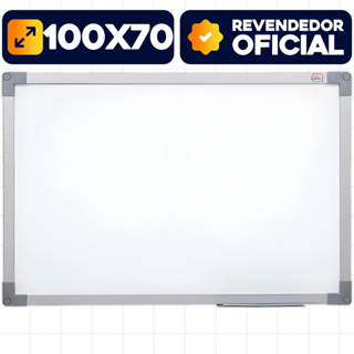 Quadro Branco 100X70 Moldura Soft Alumínio Escolar Grande Lousa Branca Lisa Fácil de Apagar Anotação em Oferta na Shopee