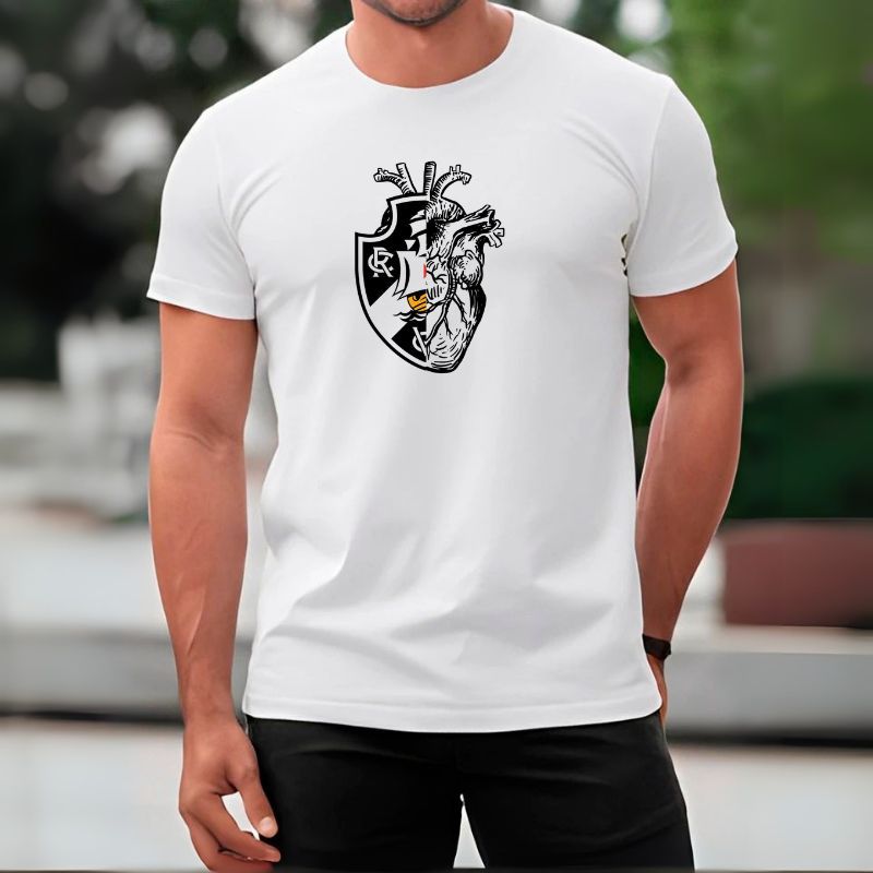 Camisa Do Vasco Masculina Coraçao Vascaino Camiseta Do Vascao Da gama