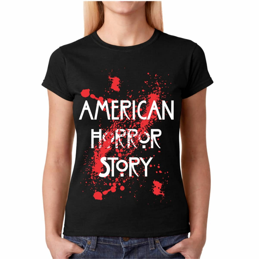 Camiseta Baby Look Feminina Series Suspense / Terror - American Horror Story - 100% Algodão