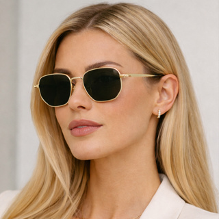 Óculos De Sol Hexagonal Feminino Masculino Luxo Moda Vintage Clássico Original + Brinde em Oferta na Shopee