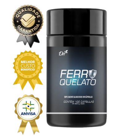 Ferro Quelato 500mg 100 Cápsulas DN em Oferta na Shopee