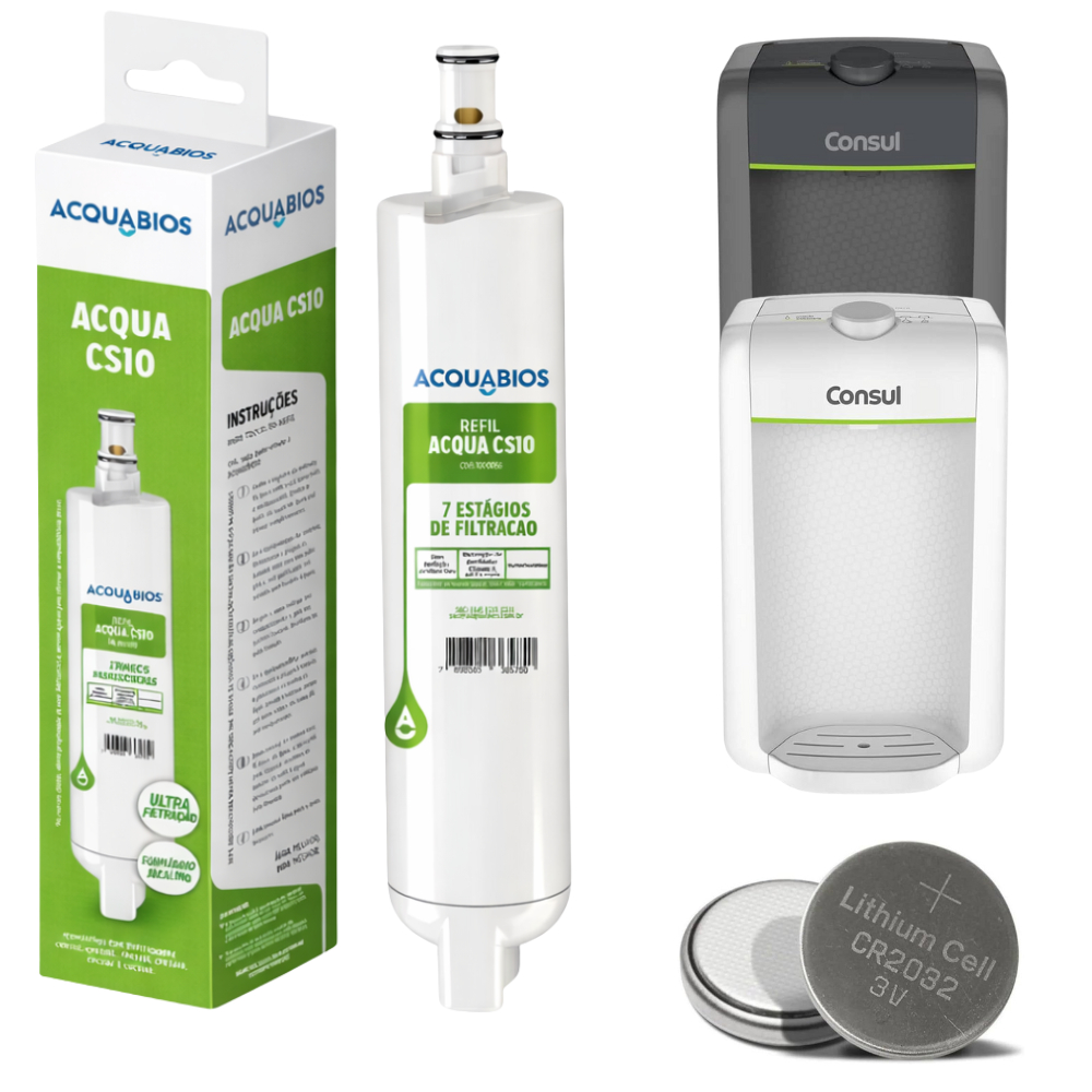 Refil Classe A Compatível Filtro Consul Cpc30 Cpc31 Cpb34 Cpb35 Cpb36 Cs10 Bateria Brinde
