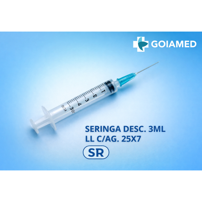 Seringa 3ml luer lock (rosqueavel) com agulha 25x7mm SR em Oferta na Shopee