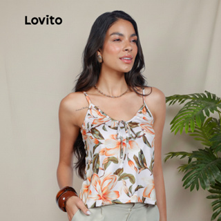 Lovito Bossa l Regata de Alça Fina Estampa Floral BLB15481578 em Oferta na Shopee