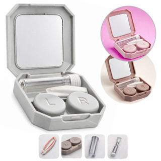 Mini Estojo Porta Lente De Contato Kit Viagem Pinça Ventosa em Oferta na Shopee