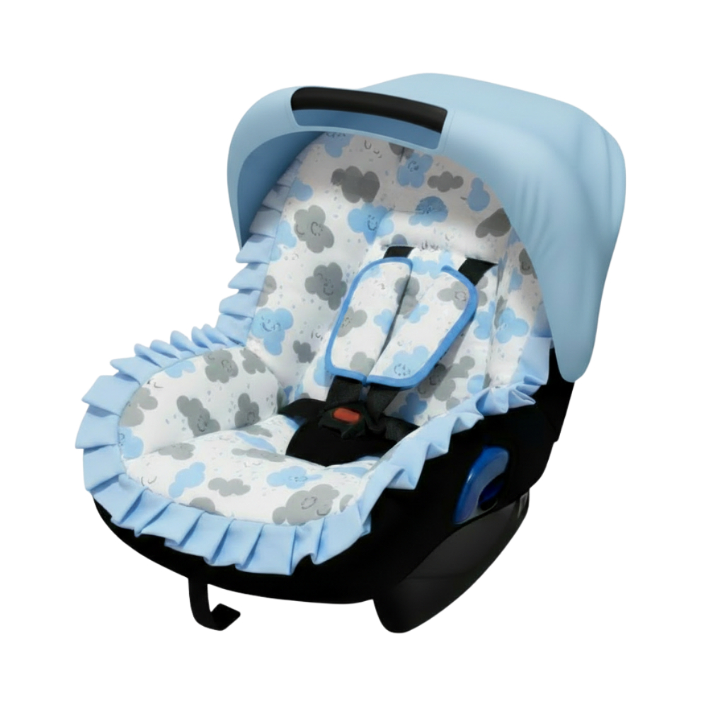 Capa de Bebe Conforto Bebê + Capota Solar + Jogo Protetor de Cinto Serve em Todas as Marcas