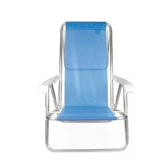Cadeira De Praia Piscina Reclinável Aluminio 8 Posições Sannet Mor em Oferta na Shopee