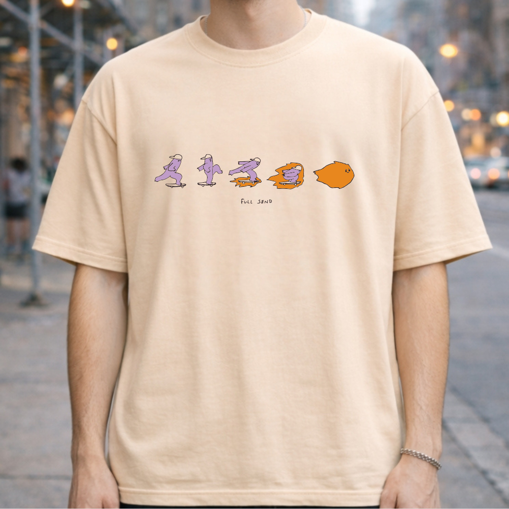 Camisa Larga Skatista Streetwear Camiseta Oversized Masculina/Feminina Algodão Premium Unissex Estampa Skate Moda Gringa