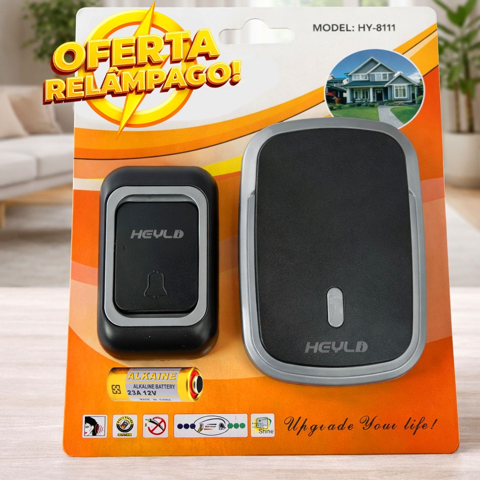 Campainha Sem Fio Longo Alcance (36 Toques) - À Prova D'água e Fácil Instalação - Bivolt em Oferta na Shopee