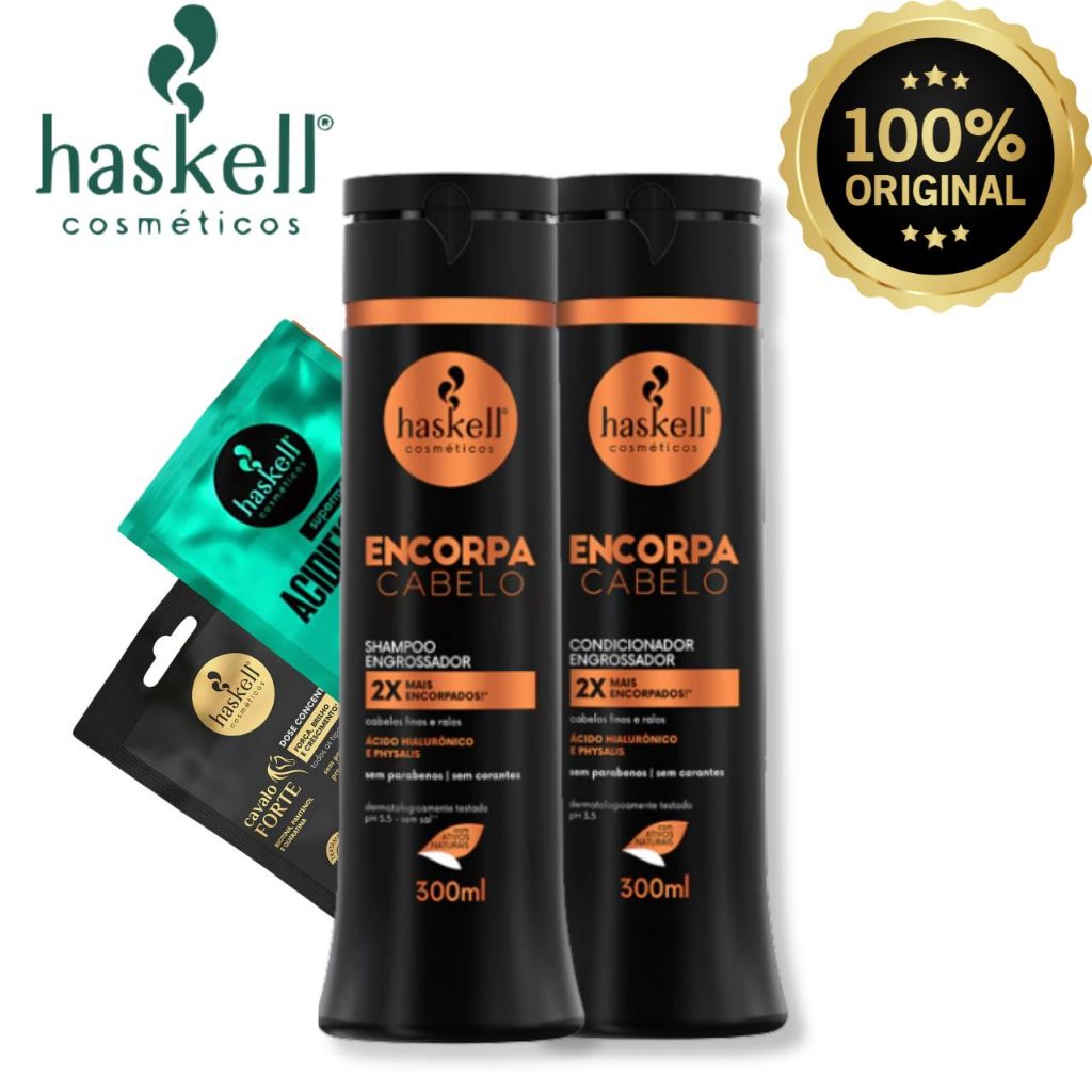 Kit Encorpa Cabelo Haskell Shampoo + Condicionador 2x300ml