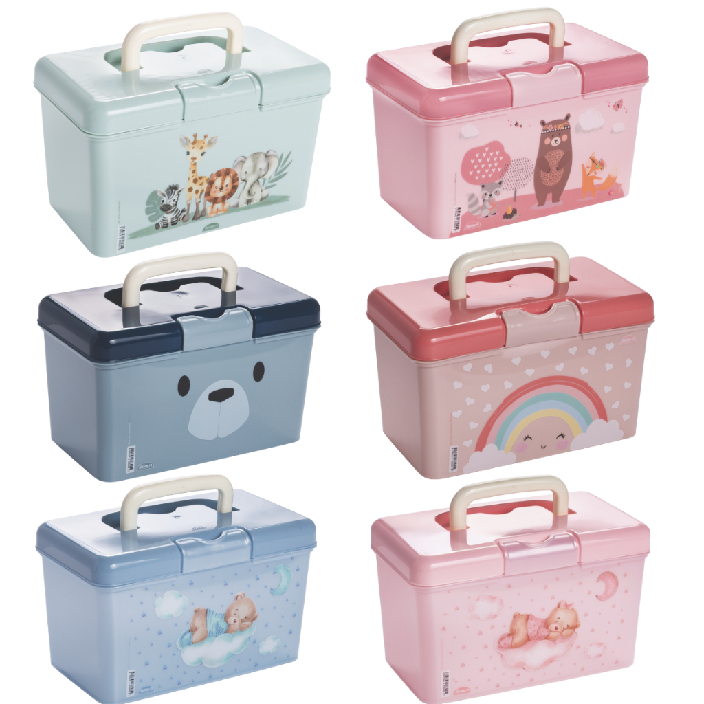 Caixa Organizadora Plasútil Farmácia 1,7 Litros Farmacinha do Bebê Maletinha para Remédios Infantil Caixa Organizadora Plasútil Farmácia 1,7 Litros Farmacinha do Bebê Maletinha para Remédios Infantil