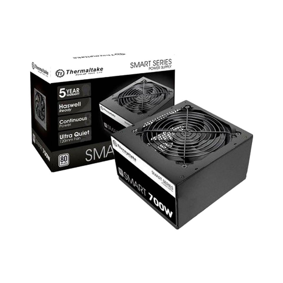 Fonte ATX THERMALTAKE Smart 700W [PS-SPD-0700NPCWBZ-W] PFC Ativo / 80 Plus c/ Ca