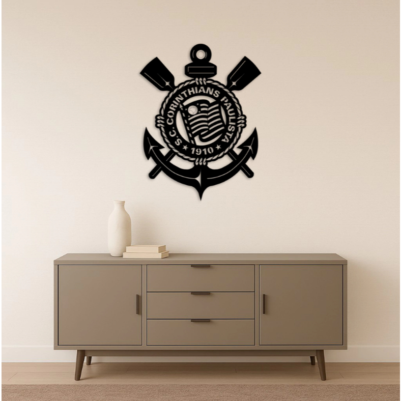 Escudo Corinthians em MDF em Oferta na Shopee
