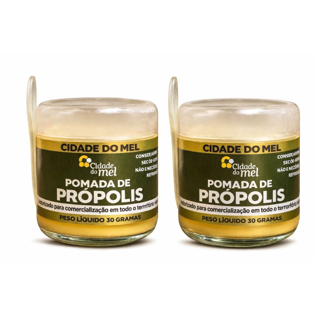 Duas Pomadas de Própolis Verde 30g Cidade do Mel® em Oferta na Shopee