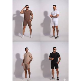 Conjunto Masculino  Casual Texturizado Luxo em Oferta na Shopee