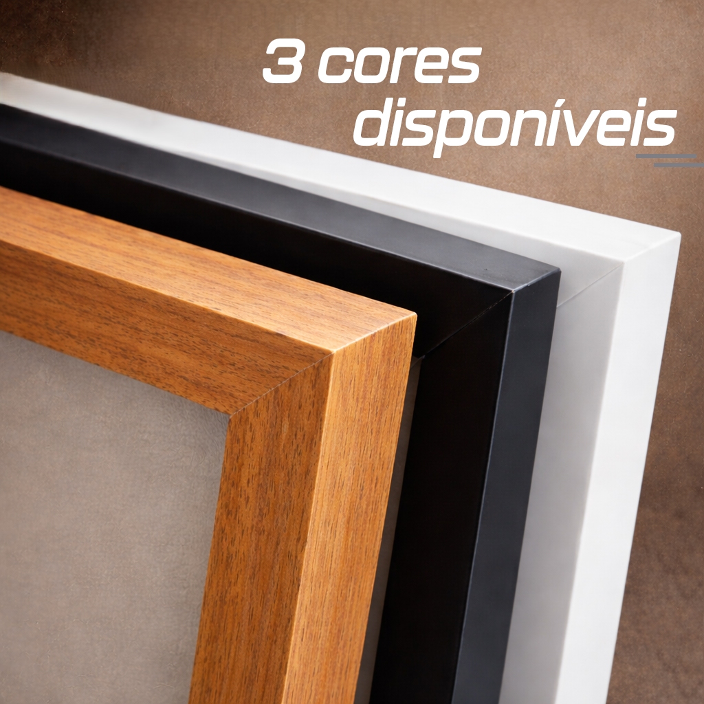 Quadro Abstrato Moderno 90x60cm com Moldura Premium e Vidro Decorativo para Sala de Estar · foto 2
