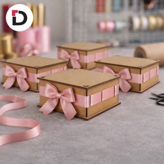 Kit  Caixas Passa Fita 15x10x5 Corte A Laser Em Mdf Presente Lembrancinha Decoração / Lembrancinha decorativa