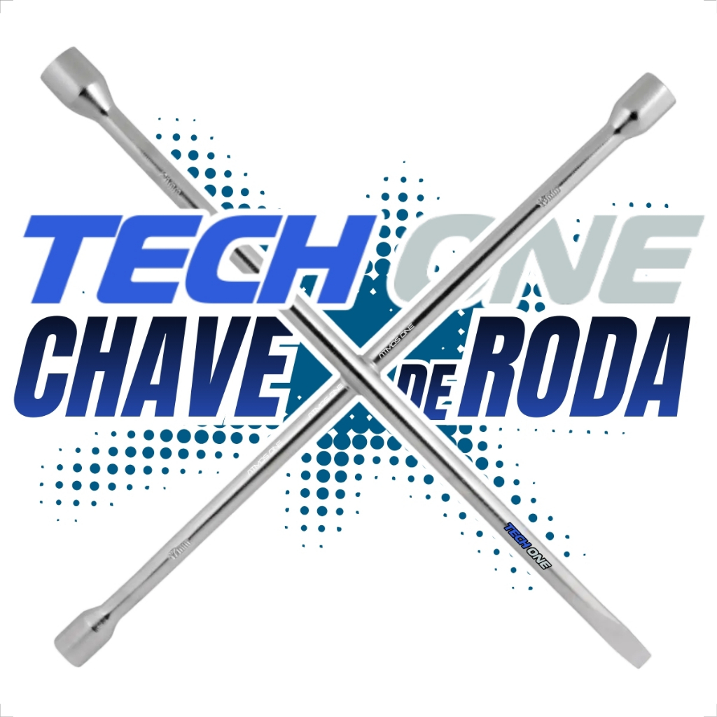 Chave de Roda Cruz 17mm 19mm 21mm Com Espátula Inoxidável Alta Durabilidade Troca Pneu Profissional