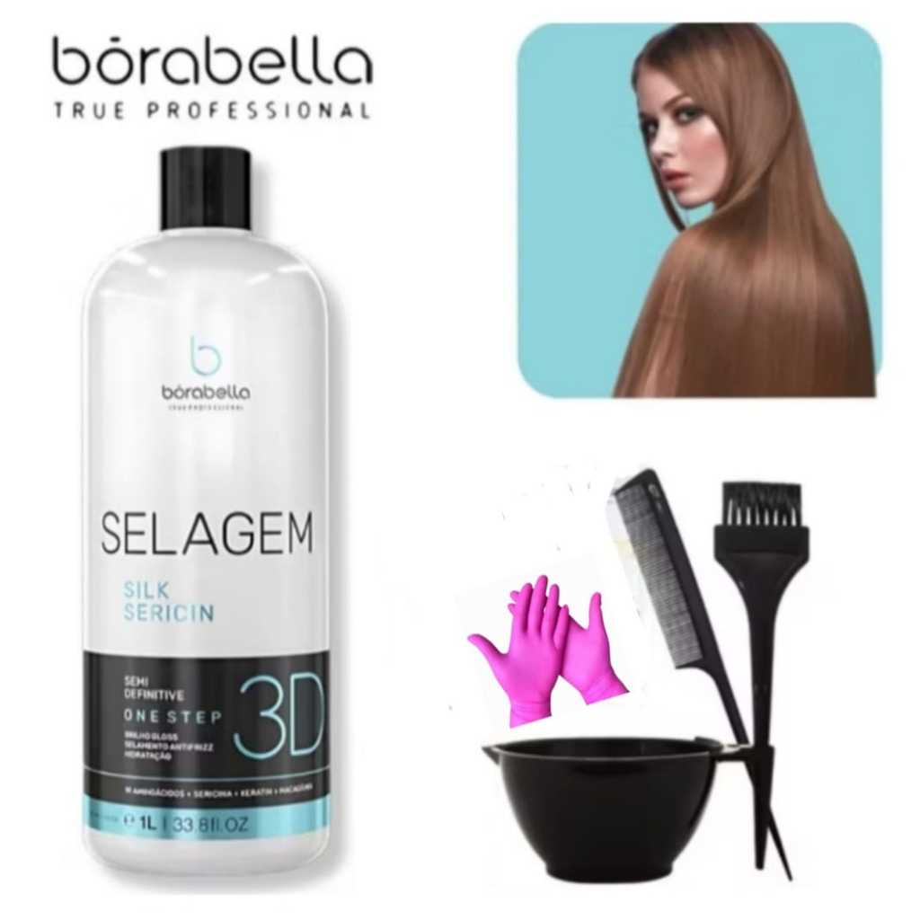 Borabella Selagem 3D 1 Litro Original + Kit Aplicação