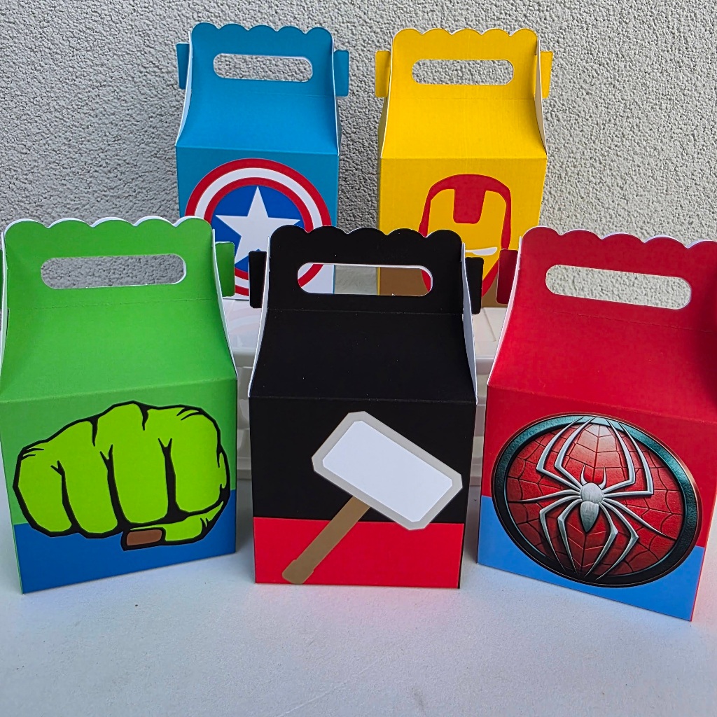 ENVIO IMEDIATO Maletinha HEROIS VINGADORES  - Personalizados - Festa infantil - Aniversário - Lembrancinha