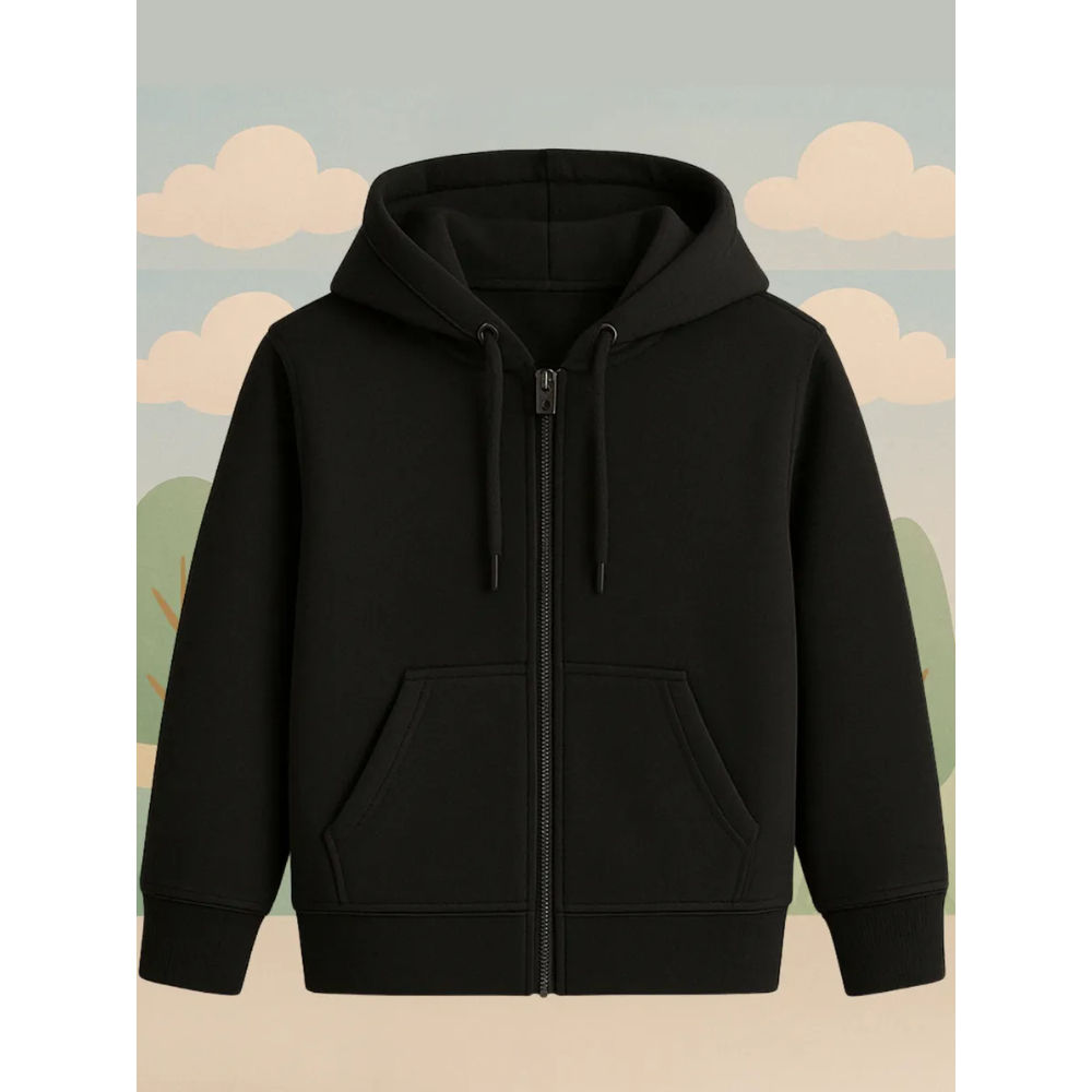 Jaqueta Moletom Infantil Casaco com Zíper e Bolso Flanelado Inverno Roupa de Frio Algodão Premium em Oferta na Shopee