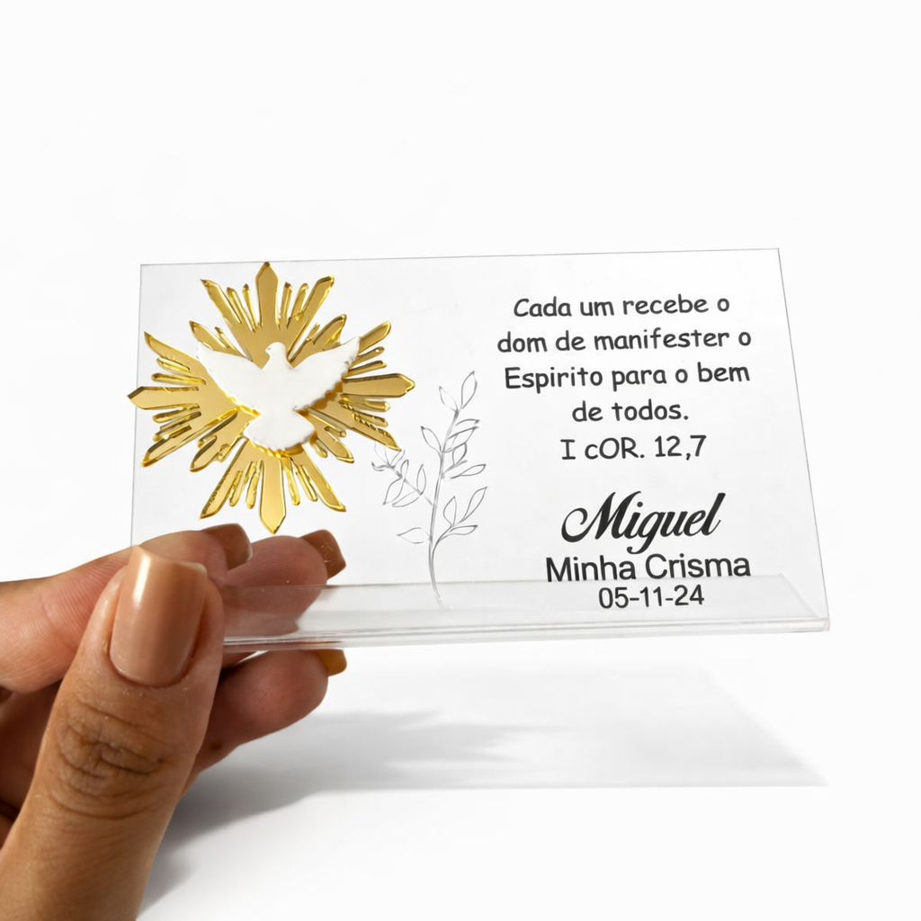 Lembrancinhas Crisma Nome Personalizado Batizado Primeira Eucaristia