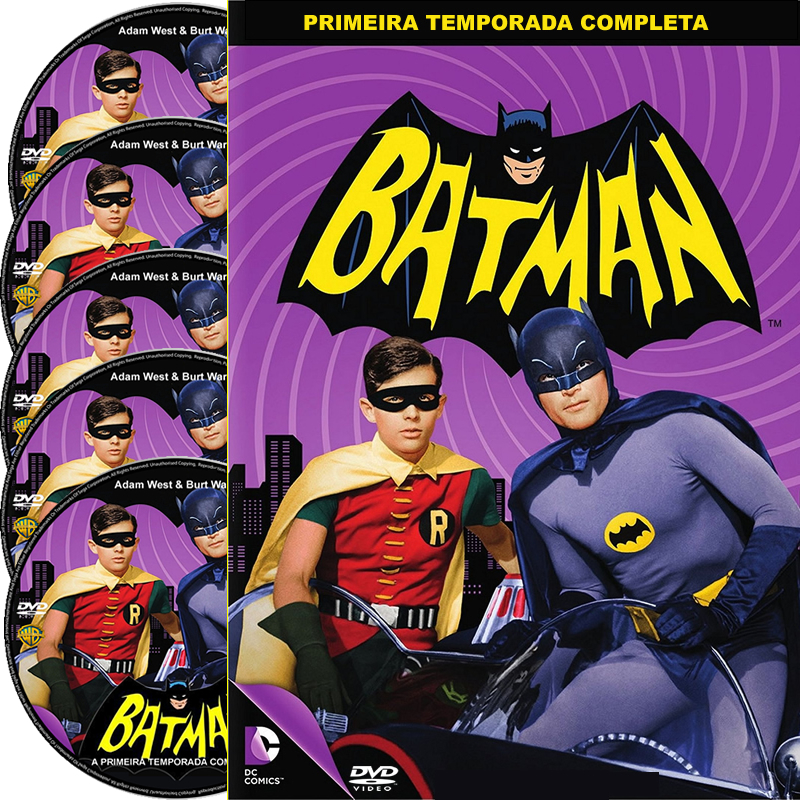 DVD - Série Batman e Robin Primeira Temporada Serie Clássica Adam West seriados antigos 1968