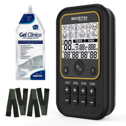 Biostim Eletroestimulador Portatil Tens Fes 4 Canais Bioset com Anvisa Bivolt