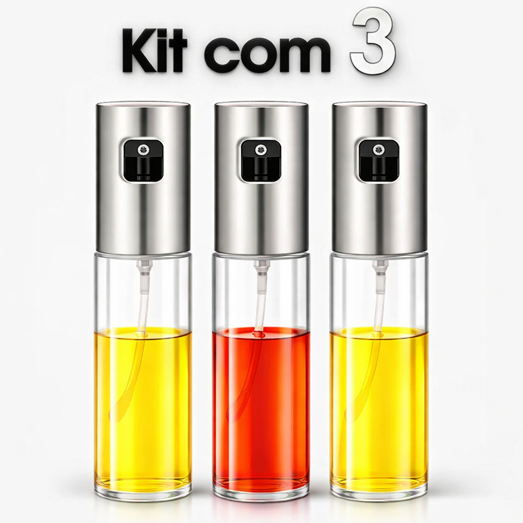 KIT 1/2/3 Peças Borrifador Azeite Pulverizador Premium Culinário Adequado Para Cozinhas 100ml Promoção Envio Imediato