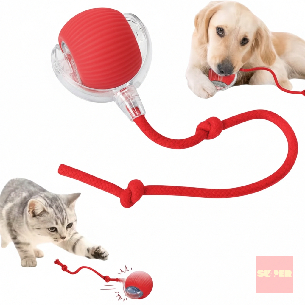 Bolinha Inteligente Brinquedo para Gato Cachorro Interativa Bola Automática Recarregável E...