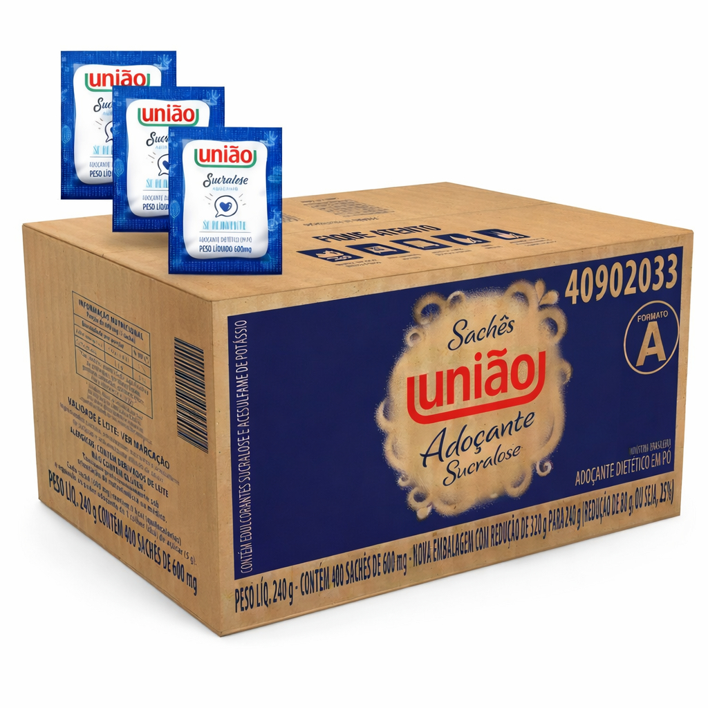 Adoçante Sachê União Premium Sucralose Diet 100 Unidades 200 Unidades e 400 unidades em Oferta na Shopee