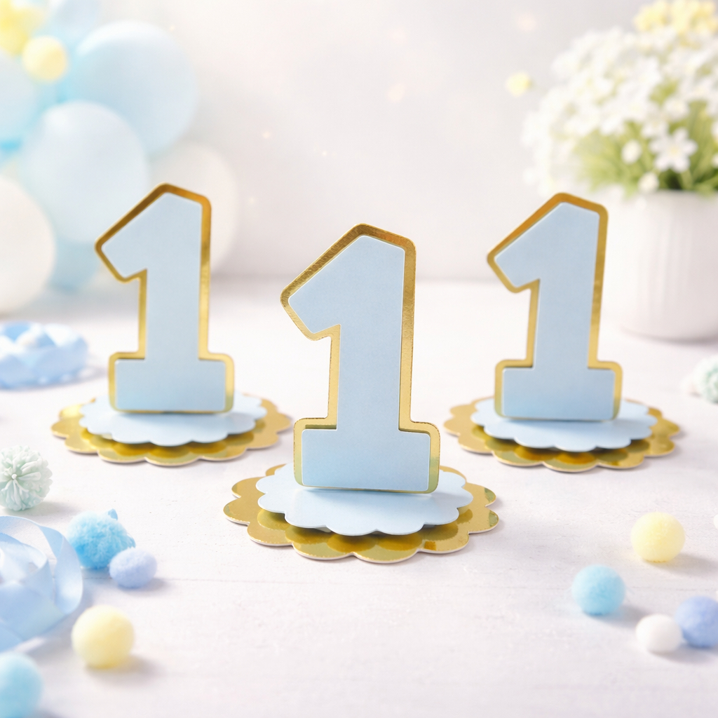 Aplique  Número 3D Personalizado para Festas todas as Cores • Ideal para Festas e Lembrancinhas  Decoração Mimos