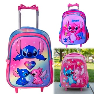 Mochila Escolar de rodinha Stitch em Oferta na Shopee
