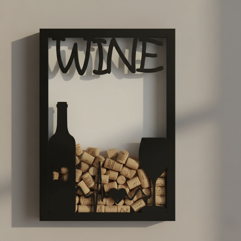 Porta Rolhas de Vinho Quadro Decorativo de Parede 4 Modelos Frentes em Alto Relevo em Oferta na Shopee