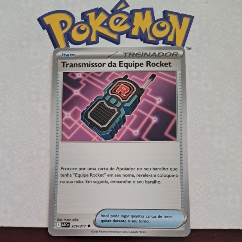 Carta Card Pokémon Transmissor Da Equipe Rocket Heróis Excelsos