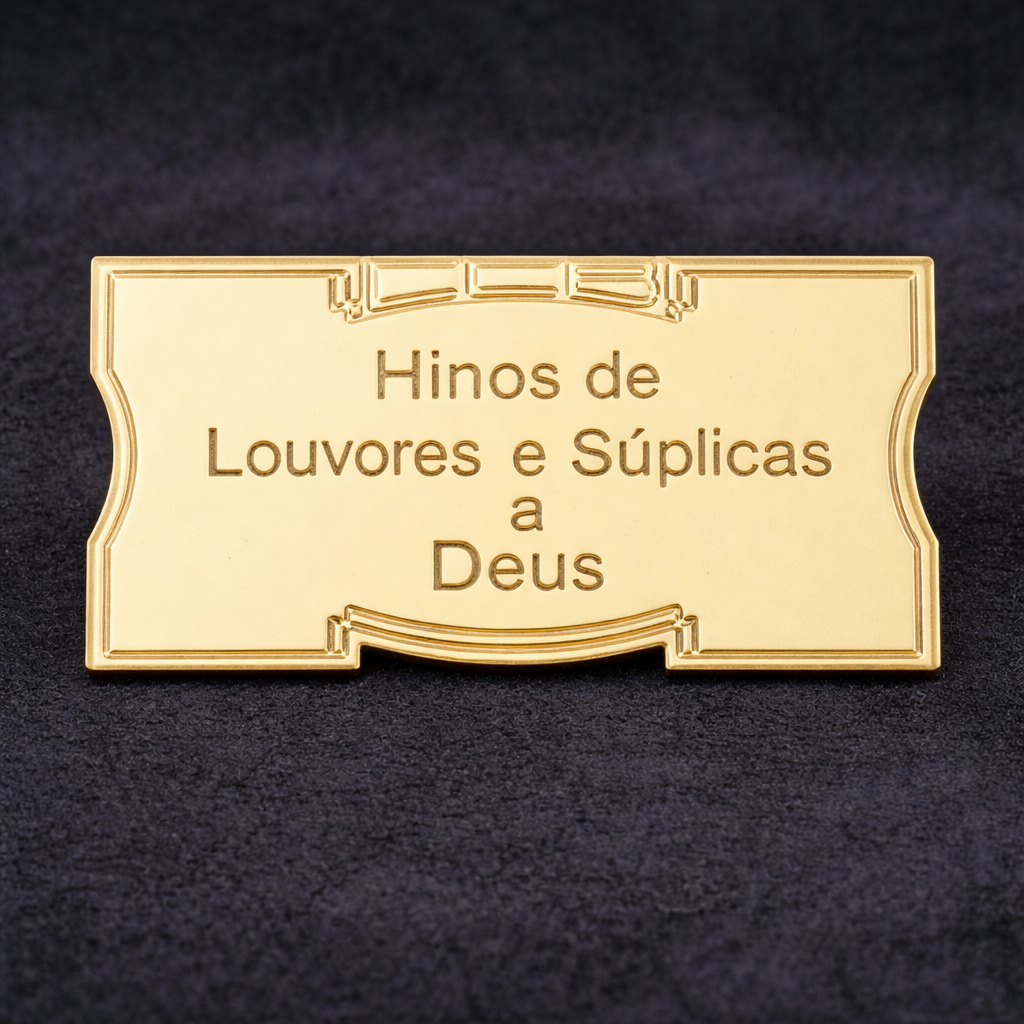 Tag CCB Decorativa em Acrílico Dourado para Bíblia e Hinário em Oferta na Shopee